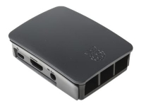Raspberry Pi - Fodral - ABS-plast - svart - för Raspberry Pi 2 Model B, 3 Model B