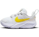 NIKE Star Runner 4 NN (TD) Sneaker, Summit White/Opti Yellow-Vivid SULF, 1.5 UK Child