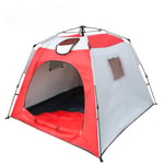shunlidas Large space 3-4 people ice fishing tent filling cotton winter tent automatic speed tent quick open warm fishing tent-red_Russian Federation