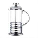 Stainless Steel and Glass French Press Coffee Maker, Cafetiere French Filter Tea Coffee Pot Press Plunger