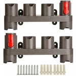 Shining House - Accessoire pour aspirateur 2 pièces porte-accessoires pour aspirateur Dyson V7 V8 V10 V11 V12 V15 - grey