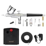 Airbrush Kompressor Kit, Dual-Action Spray Gun, Mångsidiga Applikationer, NT-19B-5