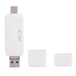 USB Card Reader, Card Reader Plug and Play All-in-One 100MB/S for Mobile Phone for Camera for Android(white)