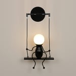 Inomhusvägglampa, kreativ humanoid gunga vägglampa,