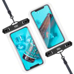 YOSH IPX8 Floatable Waterproof Phone Case, Floating Waterproof Phone Pouch Dry Bag for Swimming with Adjustable Lanyard for iPhone 13 12 11 Pro Max XS XR X 8 Samsung S10 A71 A70 A50 up to 7.5” 2-Pack