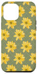 Coque pour iPhone 12 Pro Max Jaune Tournesol Motif Floral Jardin Fleurs de Soleil Esthétique