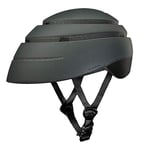 Casque de Cycliste pour Adultes, Pliable (Closca Helmet Loop). Casque pour se déplacer à vélo, Trottinette ou Scooter, pour Homme et Femme (Unisexe). Design breveté.(Noir/Noir, L)