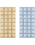 Tvåsidig Blå/Beige Waffle Folie Ballong för Backdrop/Bakgrund 55x110 cm