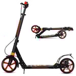 Kickscooter city scooter bärrem scooter höjdjusterbar kick scooter svart