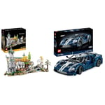LEGO 10316 Icons The Lord of the Rings: Rivendell, Construct and Display Middle-earth Valley, Immersive Set with 15 Minifigure Characters & 42154 Technic 2022 Ford GT Car Model Kit to Build
