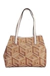 GUESS Vikky Tote, Bag Women, Logo Taupe, Taille Unique