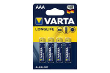 Varta Longlife Extra batteri - 4 x AAA / LR03 - Alkalisk