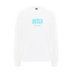 Inter Unisex Adult T-Shirt, Official Product, Exclusive 3D Crest Collection, 100% Cotton, Suitable For All Nerazzurri Fans White
