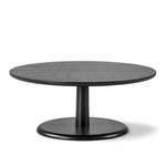 Fredericia Furniture - Pon Sofa Table Ø90 cm, Svartlackerad ek - Svart - Sidobord - Trä
