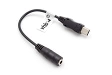 vhbw Câble mini-USB vers jack compatible avec GoPro Hero 5 Black, 5, (2018), (4) Session, 4, 4 Black, 4 Silver caméra - Adaptateur, noir