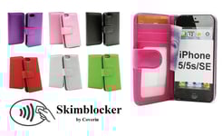 Skimblocker Plånboksfodral iPhone 5/5s/SE (Hotpink)