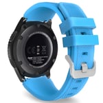 MoKo Strap Compatible with Samsung Galaxy Watch 3 45mm/Gear S3 Frontier/Classic/Galaxy Watch 46mm/Huawei Watch GT2 Pro/GT/GT2 46mm/Ticwatch Pro 3, 22mm Silicone Replacement Watch Band, Blue