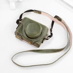 Fodral i PU-läder med rem till Sony ZV-1F / ZV1M2 Grön