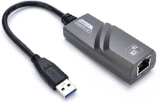 Réseau Adaptateur USB 3.0 vers RJ45 Gigabit Ethernet USB Réseau à 1000 Mbps Compatible avec Windows 10/8.1/8/7/Vista/XP, Mac OS 10.6 et supérieur, Linux, Pas de Pilote nécessaire