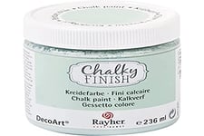 Rayher 38868432 Chalky Finish peinture craie à base d eau, peinture à la craie pour créer un style shabby-chic, vintage & maison de campagne, 236 ml, 7,3 x 7,3 x 7,8 cm, peinture pour meubles, murs, jade