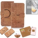 360° wallet case cork cover for Realme 11 Pro+ case bag