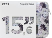 KEEP 15,6" PC neopren etui (Silver Summer Flower)