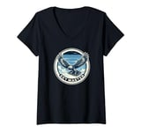 Womens High Soaring Eagle Majestic Flight design for Birdwatchers V-Neck T-Shirt