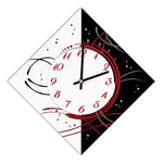 Horloge Murale recouverte de Papier imprimé - Convient pour Salon, Cuisine, Bureau - Mécanisme Silencieux