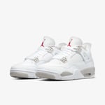Air Jordan 4 Retro Tech White för Män och Kvinnor Original AJ4 Sneakers 42