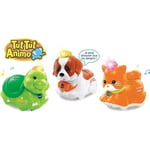 Coffret Trio Tut Tut Animo VTECH - Animaux Domestiques - 3 animaux parlants et roulants - Mixte - De 1 à 5 ans