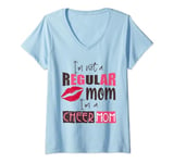 Womens I'm Not Like A Regular Mom I'm A Cheer Mom Design For Mom V-Neck T-Shirt