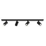 Astro Ascoli Four Bar Dimmable Indoor Spotlight (Matt Black), GU10 Lamp, Designed in Britain - 1286084 - 3 Years Guarantee