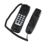 Dolity Mini Landline Corded Phone Home Night Light Telephone Wall-Mountable Black