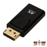 4K DisplayPort till HDMI-kompatibel Adapterkonverter Display Port Hane Mini DP till Hona HD TV-kabel Adapter Video för PC TV-kabel 4K DP TO HD