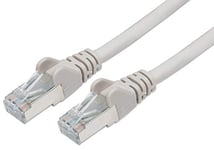 PremiumCord Câble réseau, Ethernet, LAN & Patch Cat6, 1 Gbit/S, blindage FTP, AWG 26/7, 100% Cu, rapide et robuste, câble RJ45, gris, 30 m