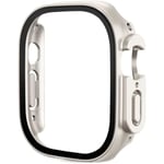 2-pack Härdat Glasfodral för Apple Watch Ultra 49mm, Inbyggt Skärmskydd, Fullt Skydd för iWatch Series Ultra 49mm Fodral