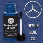 MERCEDES MERLIN BLUE 212 Leather Touch up Car Seat Repair Paint