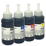 Epson T6645 XL Set (T6641, T6642, T6643, T6644) BK/C/M/Y. Kompatibla (ej Epson original) bläckpatroner. Fri frakt.