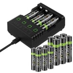 Venom Rechargeable Battery Charging Dock plus 8 x AA 2100mAh and 8 x AAA 800mAh Batteries