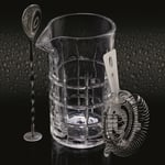 BarCraft Cut Glass 500ml Cocktail Mixing Set Clear