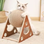 Merkmak - Boule a gratter en bois pour chat, jouet en corde de Sisal, fournitures pour animaux de compagnie, tour d'arbre a chat m 26 x 18 x 26 cm