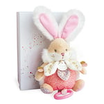 Doudou et Compagnie - Peluche Musicale Lapin - 17 cm - Rose - Lapin de Sucre - DC3492