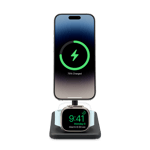 Twelve South HiRise 3 Deluxe trådlöst 3-i-1-laddningsställ – svart
