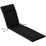 Garden Sun Lounger Chair Cushion Reclining Relaxer Indoor Outdoor