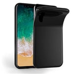Cadorabo Coque pour Apple iPhone X/XS en Noir - Housse Protection Souple en Silicone TPU avec Anti-Choc et Anti-Rayures - Ultra Slim Fin Gel Case Cover Bumper