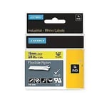 Dymo 18491 19mm x 3.5m Black On Yellow Flexible Nylon Tape