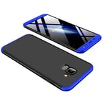 IMEIKONST Samsung J4 Prime Case 3 in 1 Design Hard PC Case Premium Slim 360 Degree Full Body Protective Shockproof Ultra Thin Cover for Samsung Galaxy J4 Plus. 3 in 1 Black + Blue AR