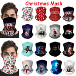 2020 New Funny Christmas 3d Print Cotton Face Scarf Fashion Xmas H