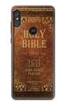 Holy Bible 1611 King James Version Case Cover For Motorola One Power, Moto P30 Note