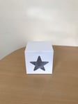 10cm x 10 cm x 10cm Party Favour Card Gift Box with Star Shaped Window x 10 - Perfect for Baby Showers, Bridal Showers, Weddings, Birthdays and for Presents for Any Other Occasion